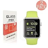 Wtbone lll037 9H Hardness, Anti-Scratch, Anti-Shatter, Anti-Fingerprint Tempered Glass Screen Protector for Apple Watch 42 mm - 2 Piece