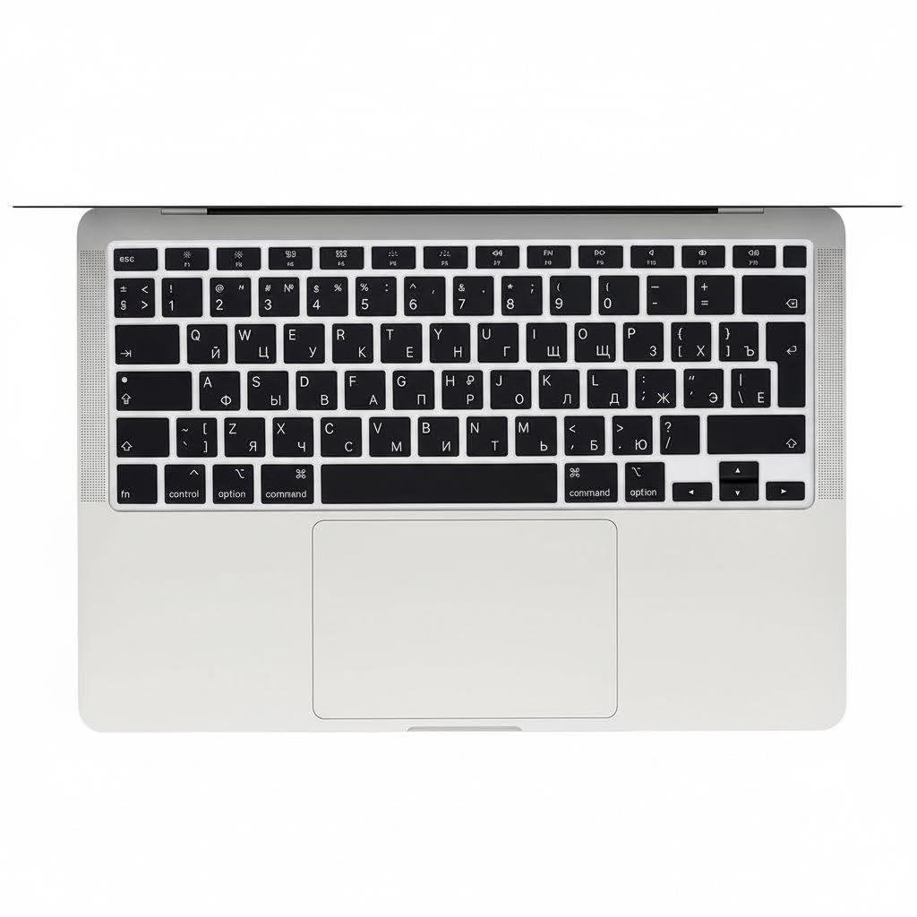 XHLWZR Russian Language Keyboard Cover for MacBook Air 13.3" 13" 2020 M1 Processor (Model A2179 A2337) Touch ID Accessory Protector EU and ESP Edition