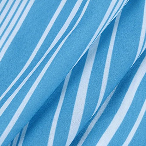 vermers Women Summer Jumpsuits and Rompers Striped Strappy Lace-up Shorts Bandages Playsuits Bodysuit(M, Blue)