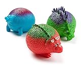 Neliblu Assorted Dinosaur Splat Balls, Sticky Sensory Stress Balls, Textured and Sticky, Sensory Toy, Dinosaur Toys Bulk Pack of 3