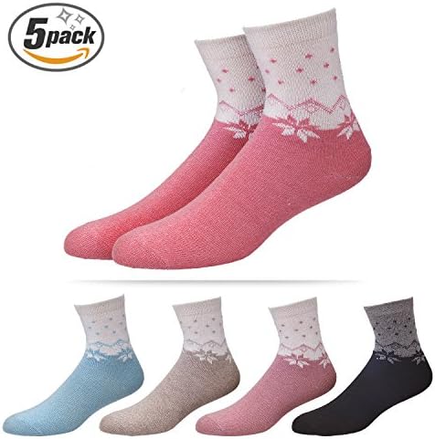 women's Warm Winter Style Colorful Soft Casual Socks(5 Pairs)
