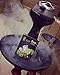 Hookah Bowl Set- Funnel Silicone Hookah Bowl with Hurricane Glass Core + Lotus Heat Management System Shisha Hookah Coal Charcoal Holder for Smoking Hookah Accessories (Glass Silicone+Single Handle)