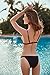 JABERAI Brazilian Bikini, Padded Swimsuit For Women (Black-S)