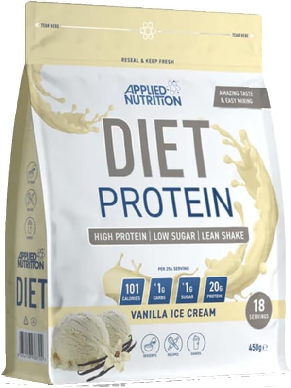 Applied Nutrition Diet Whey High Protein Powder Vanilla 450g 18 Servings