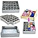 TOP-MAX Underwear Wardrobe Closet Drawer Organizer Bedroom Storage Organizer Box Divider Containers 30 Slots Compartments Adjustable Under Bed Cloth Organizer Unit for Socks Ties Hanky Belt Bra