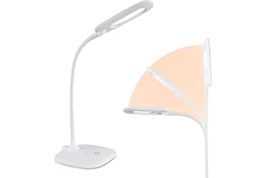 OttLite LED Soft Touch Desk Lamp - 3 Brightness Settings with Energy Efficient Natural Daylight LEDs - Adjustable Flexible Neck & Touch Controls for Tabletops, Home Office, Computer Desk, & Dorms