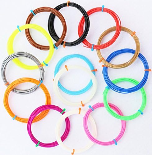 3d Pen Filament for 3d Pen - 1.75mm ABS Filament- Including 2 Glow in the Dark Colors - Excellent for Dyeing, Polishing, Electroplating - 280 Linear Feet Total