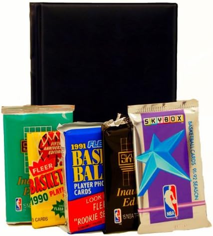 Basketball Card Collecting Starter Set Kit NBA with 3 Basketball Card Packs & Album