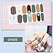WOKOTO 8 Sheets Lattice Nail Art Polish Wraps Stickers With 1Pcs Nail File Solid Color Adhesive Manicure Decal Strips For Women