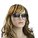 mincl/unisex rectangular sunglasses special metal bridge (black, CA)