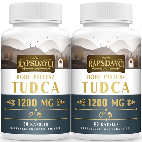 Hohe Potenz TUDCA (1200 mg pro Portion), 120 Kapseln - Tauroursodeoxycholsäure Gallensalze | Nicht-GVO, Glutenfrei