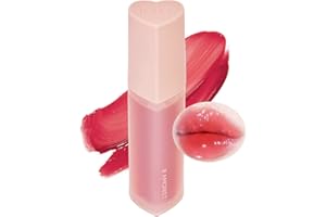 HOLIKA HOLIKA Heart Crush Bare Glaze Tint - K-Beauty Girlish & Juicy Color Lip Tint with Moisture Essence, Long-Lasting Moisture & High Shine, 0.1 fl.oz. (01 AMORIST)