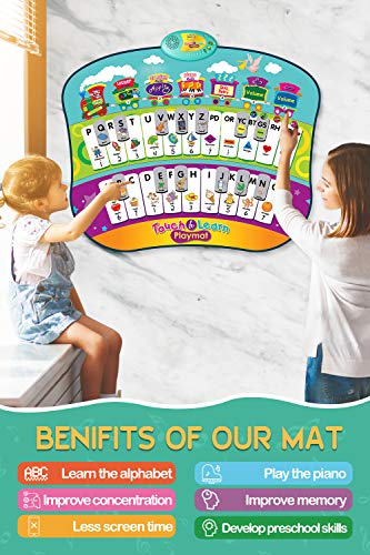 image for TECBOSS TEBOSS Electronic Learning Mat, Talking Alphabet Poster for Le