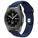 UMTELE Sport Bands Compatible with Galaxy Watch 42mm Band, Soft Silicone Breathable Sport Strap Replacement Wristband for Samsung Galaxy Watch Blue