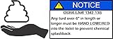 (20 Pack) OSHA LAW 1342.13b OSHA Gag Stickers