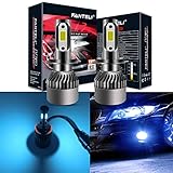 FANTELI H7 8000K Ice Blue LED Headlight Bulbs All-in-One Conversion Kit - 72W 8000LM High Beam/Low Beam/Fog Lights Extremely Bright