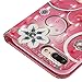 iPhone 7 Plus Case,iPhone 8 Plus Case,Magnetic PU Leather Shock Proof Wallet Case Lightweight Kickstand Flip Folio Case Card Holder with Strap Birthday Xmas Halloween for Apple iPhone 7 Plus-Flowers