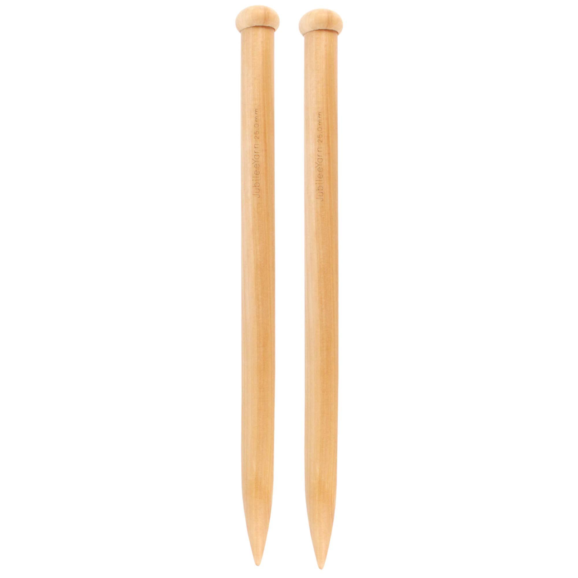 JubileeYarn Jumbo Bamboo Knitting Needles - US 50 (25mm) - 16" Long - 1 Pair — image 1