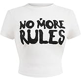SOLY HUX Women's Plus Size Short Sleeve T-Shirt Letter Graphic Crop Top Crew Neck Fitted Tee Tops