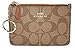 Coach Khaki Saddle Signature PVC Key Coin Pouch Wallet Case 63923