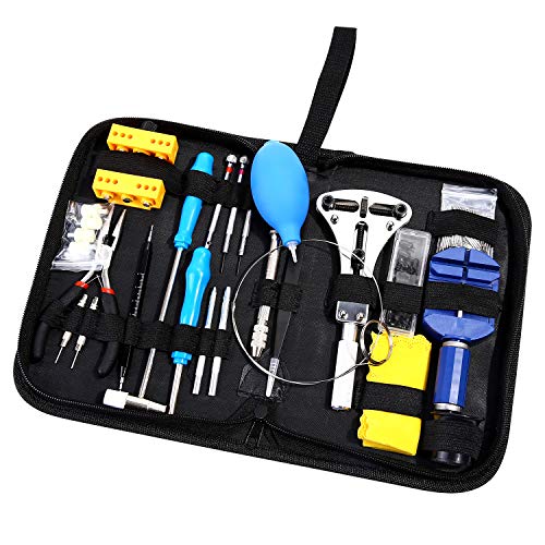 Ohuhu 176 PCS Watch Repair Tool Kit, Professional Watch Case Opener Spring Bar Tool Set, Watch Band Link Pin Tools with Carrying Case