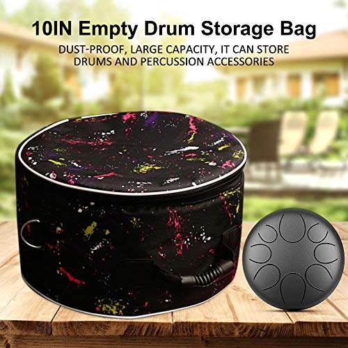 10IN Empty Drum Steel Tongue Drum Percussion Instrument Hand Pan Drum Special Storage Bag - Thumbnail 3