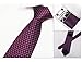 (BTS-01-K) Zakka Republic Mens Business Tie, Cufflinks, Pocket Square and 3