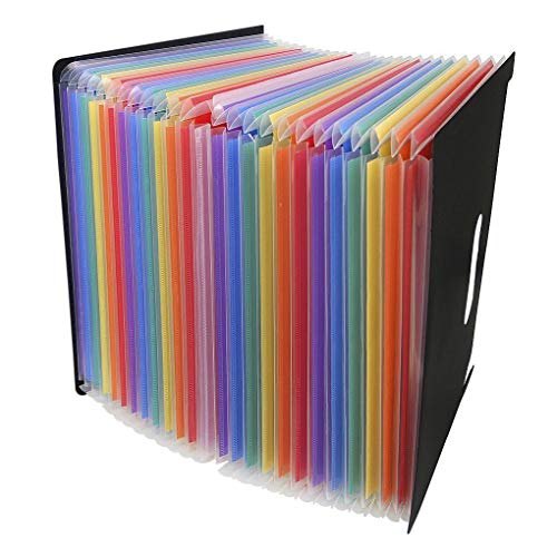 Expanding Accordion File Folder 24 Pockets, Alphabetical Expandable