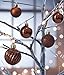 KI Store Brown Christmas Balls 34pcs 2.36-Inch Christmas Tree Decoration Ornaments for Xmas Tree Holiday Wreath Garland Decor Ornaments Hooks Included