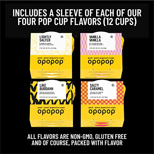 Opopop Microwave Popcorn Variety 12Pack Gourmet Popcorn Kit