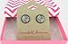 Summerfield Collection Antiqued Gold-tone Faux Druzy Stone Stud Earrings 12mm (Clear/Lt Gray)