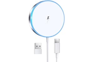 XEITIN Magnetic Wireless 15W Fast Charger for iPhone 15/14/13/12 Pro/Pro Max/Plus/Mini and AirPods 3/2/Pro - Portable MagSafe Charger Pad with Dual Charging Ports