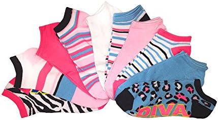 [954874-MLT-9/11W] Women's Casual Socks - 10 Pairs No Show Low Cut Variety Pack