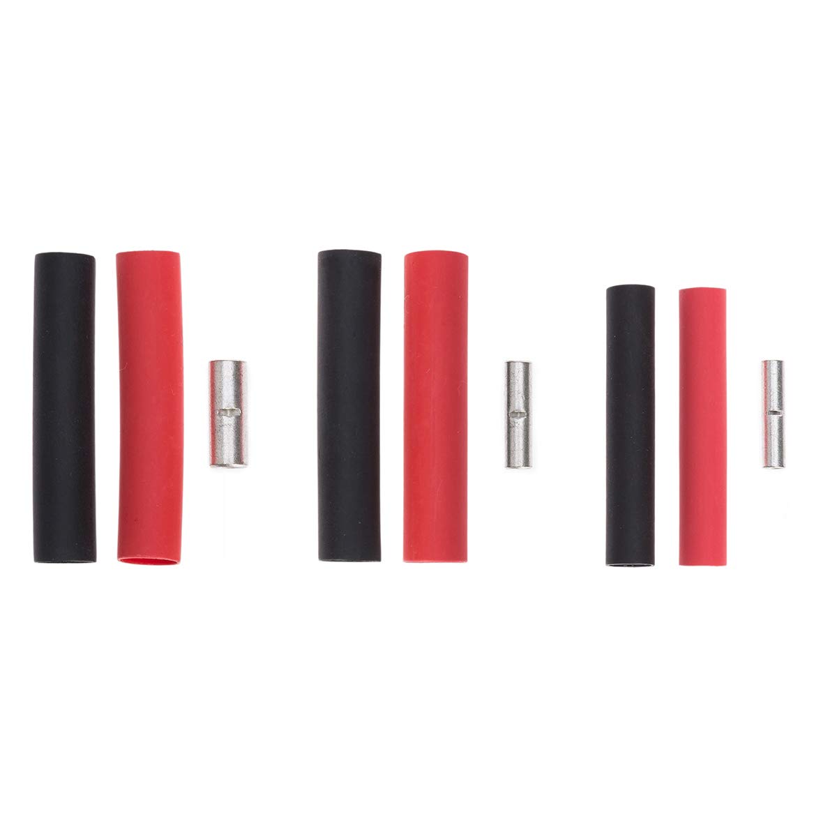 RockDIG 360PCS 22-16 16-14 12-10 Gauge Butt Splice Terminal with 3:1 Heat Shrink Tubing Assortment Kit, Matte Tinned Red Copper Connectors Non-Insulated: Industrial & Scientific