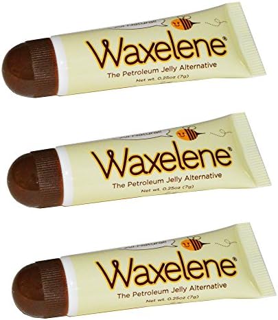 Waxelene Petroleum Jelly Alternative Lip Balm, 0.25 oz (Pack of 3)