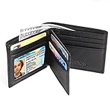 Hoobest RFID Blocking Leather Bi-fold Wallet For Men