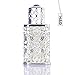 H&D Silver Vintage Refillable Perfume Bottle Empty Glass Decor for Travel 2ml