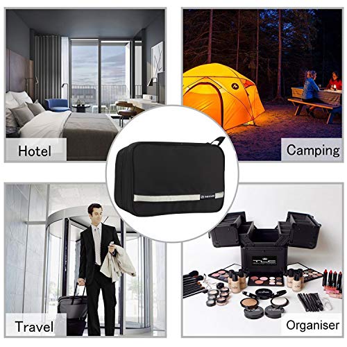 Relavel Travel Toiletry Bag Business Toiletries Bag for Men Shaving Kit Waterproof Compact Hanging Travel Cosmetic Pouch Case for Women Black 7 Relavel Travel Toiletry Bag Business Toiletries Bag for Men Shaving Kit Waterproof Compact Hanging Travel Cosmetic Pouch Case for Women Black
