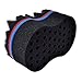 Generic Pyramid Design Double Side Two in One Magic Twist Hair Sponge Afro Braid Style Dreadlock Coils Sponge Brush