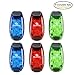 DoerDo LED Safety Light + 12 Free Bonuses Battery, Clip High LED Visibility Light for Running, Walking, Jogging, Cycling, Reflective for Kids, Dogs, Bike Tail Light, Outdoors Activity (3 LED 6-Pack)
