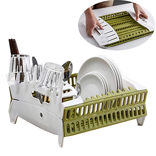 Collapsible Dish Rack and Drain Board Small, Tomorotec Home Compact 13.