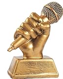Yiwoop 5in Sing Trophy Microphone Trophy Vintage