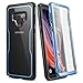 YOUMAKER Crystal Clear Case for Galaxy Note 9, Full Body with Built-in Screen Protector Heavy Duty Protection Slim Fit Shockproof Rugged Cover for Samsung Galaxy Note 9 (2018) 6.4 inch - Blue/BK