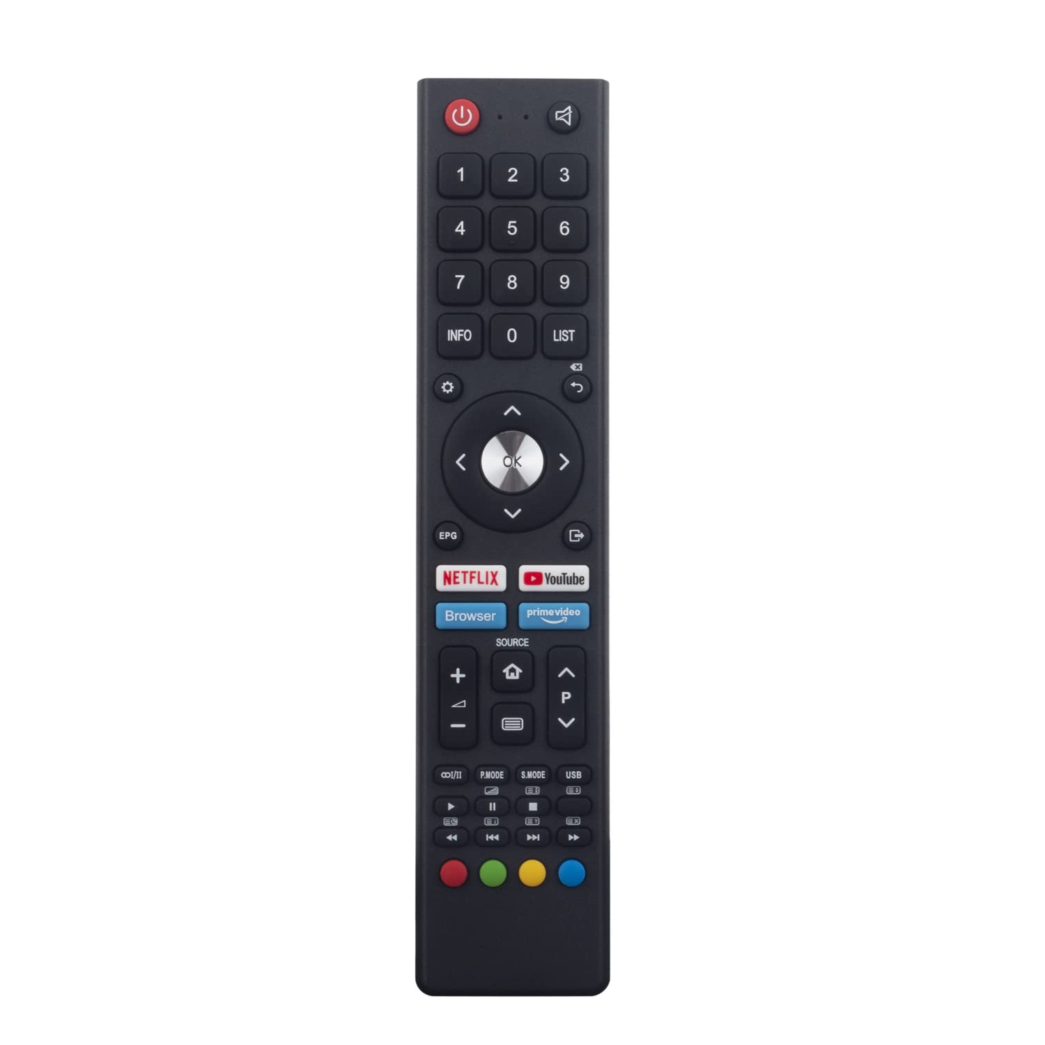 New GCBLTV02BDBIR Replace Remote Control GCBL-TV02BDBIR TV Remote Control Replacement fit for CHIQ TV GCBLTV02BDBIR for Changhong TV GCBLTV02BDBIR L40H7N L32H7N L43H7N L55H7N L50H7N Remote Controller