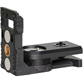 Huepar Laser Level L-shape Laser Level Adapter | Magnetic Pivoting Base for Wall &amp; Ceiling Mount, alternative to a standard 1/4" and 5/8" thread