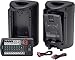 Yamaha STAGEPAS 600BT Portable PA System Bundle with Speaker Stands, Cables, and Austin Bazaar Polishing Cloth