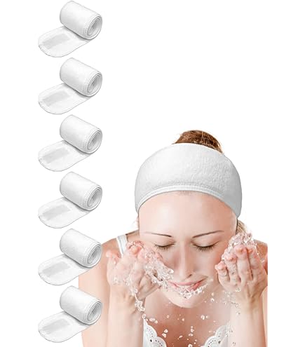6815 80 Pcs Spa Headband Bulk Adjustable Facial Headbands Skincare Makeup Amazon.com : Tigeen 80 Pcs Spa Headband Facial Headbands  main image 2