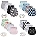 Baby Burp Cloth 100% Organic Cotton Triple Layer Thick Soft and Ultra Absorbent 4 Piece Gift Set Unisex for Boys and Girls by Chunky Chops (Black)