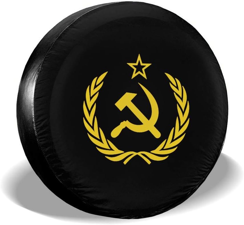 JINYOUR Soviet Union CCCP USSR Emblem Spare Tire Cover Wheel Covers for Vehicles