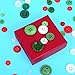 Shappy 120 g Christmas Buttons 2 and 4 Holes Craft Buttons Assorted Sized Sewing Buttons with Plastic Storage Box for Christmas DIY, Red, Green and White